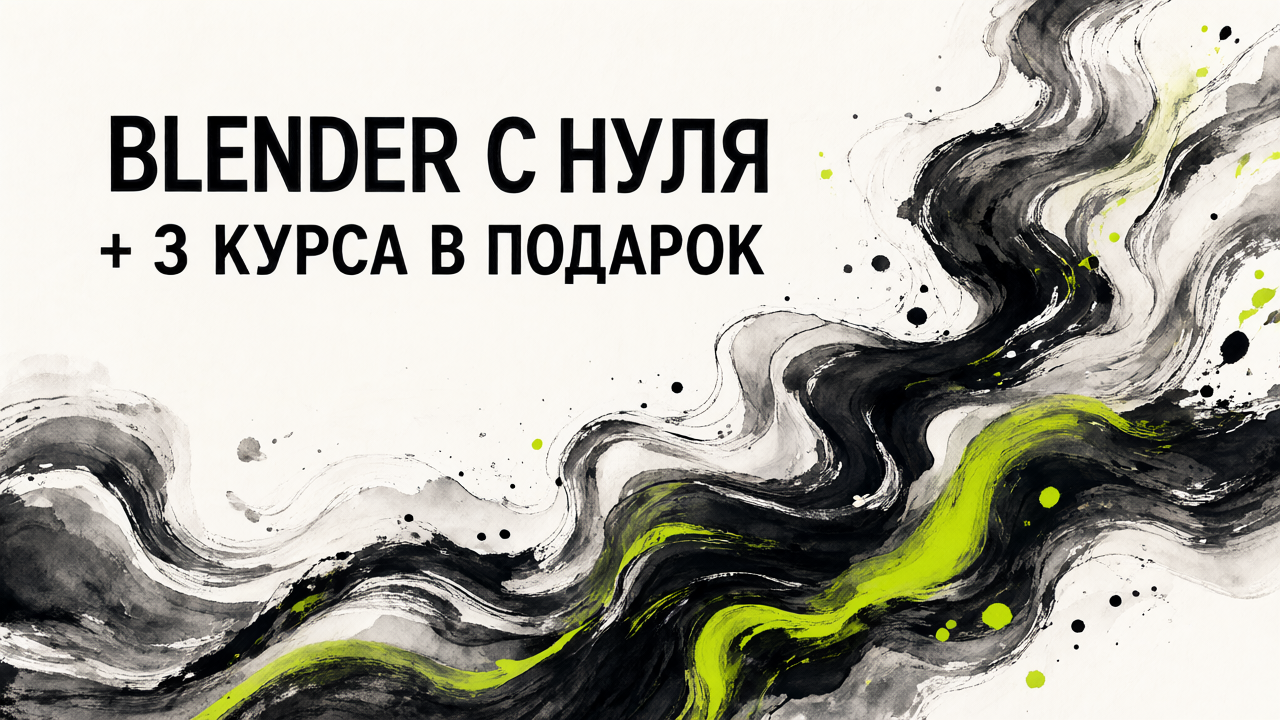 Blender с нуля + 3 курса в подарок